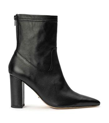 Tony Bianco Ellie Black Nappa 8.5cm Heeled Boots Black | IECVG10162