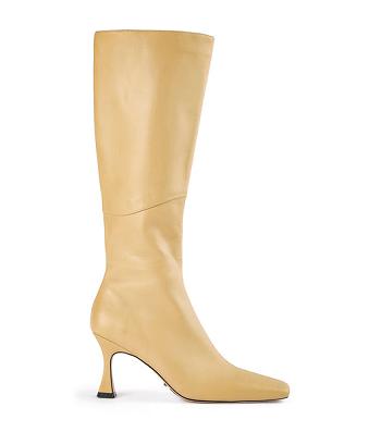 Tony Bianco Fantasy Butter Nappa 8cm Heeled Boots Yellow | IENEJ30098