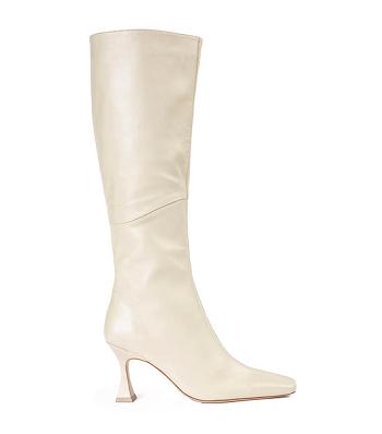 Tony Bianco Fantasy Vanilla Nappa 8cm Heeled Boots Light Yellow | BIESD95698