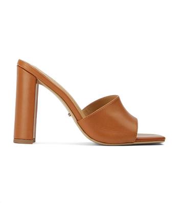 Tony Bianco Farani Tan Como 10.5cm Block Heels Brown | PIEER95412