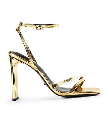 Tony Bianco Fiance Gold Foil 11cm Event Heels Gold | ZIEMJ62450