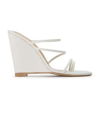 Tony Bianco Gaia Milk Capretto 11cm Wedges White | UIETG26714