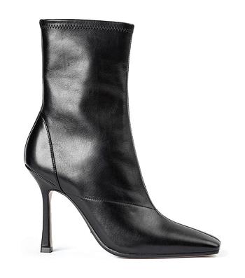 Tony Bianco Halsey Black Como 10.5cm Heeled Boots Black | MIEHR57448