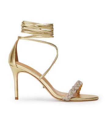 Tony Bianco Henley Gold Nappa Metallic 8.5cm Strappy Heels Gold / Metal | AIEWC46323