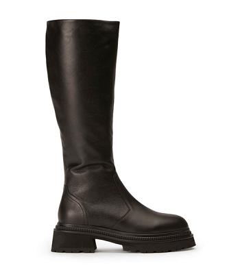 Tony Bianco Hitch Black Venice 5.5cm Mid Calf Boots Black | YIEGT33835