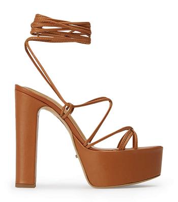 Tony Bianco Jemma Tan Como 14cm Block Heels Brown | IEIIZ81153