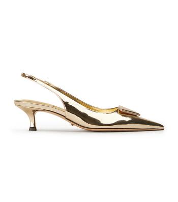 Tony Bianco Kimmy Gold Shine 4.5cm Court Shoes Gold | IEICD15928