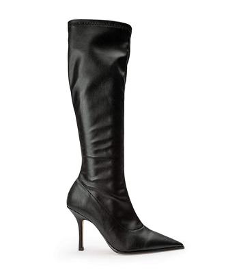 Tony Bianco Knight Black Venezia 9.5cm Heeled Boots Black | IEXMI43911