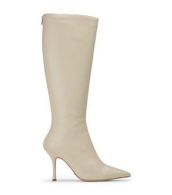 Tony Bianco Kortez Vanilla Nappa 9.5cm Heeled Boots Light Yellow | EIEVG71172