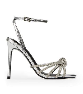 Tony Bianco Kyla Silver Foil 11cm Bridal Heels Silver | QIEUV24074