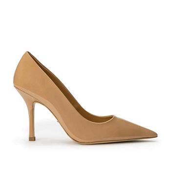 Tony Bianco Kysaia Nude Patent 9.5cm Court Shoes Beige | IEXMI14654