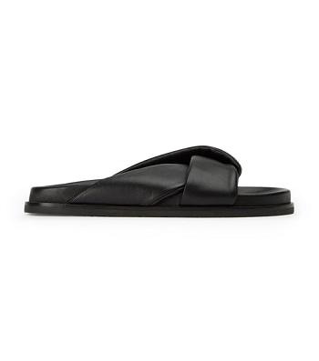 Tony Bianco Lora Black Nappa 1.5cm Sandals Black | GIEEC82845