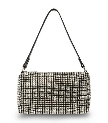 Tony Bianco Moma Clear Crystal Mini Handbags Accessories Silver | IEJKU74062