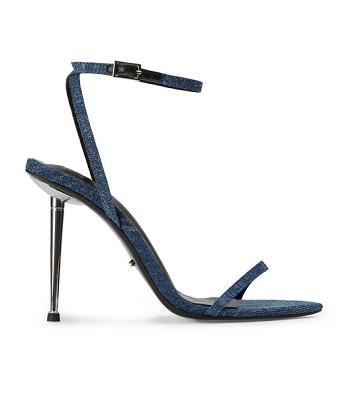 Tony Bianco Myra Blue Denim 10.5cm Bling Heels Blue | XIEBH23960