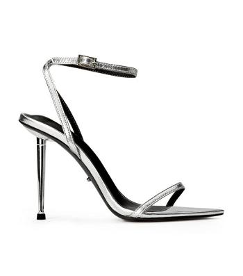 Tony Bianco Myra Silver Nappa Metallic 10.5cm Event Heels Silver / Metal | SIENY13495