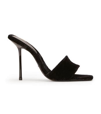 Tony Bianco Natalie Black Crush 10.5cm Event Heels Black | PIEER48753