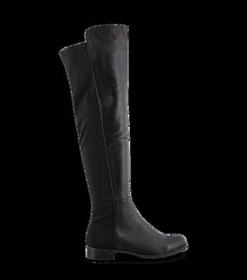 Tony Bianco Panache Black Luxe/Black Micro Stretch 3cm Knee High Boots Black | FIEUI33554