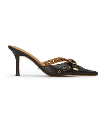 Tony Bianco Savoir Black Nappa 8cm Low Heels Black | YIEGT71912