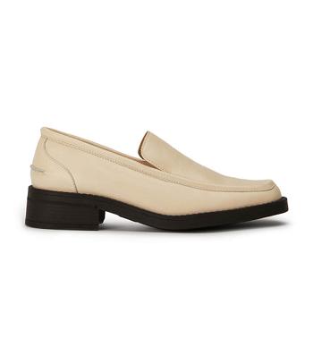 Tony Bianco Teddy Ecru Venice 4cm Loafers White | QIEUV21284