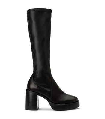 Tony Bianco Tibby Black Venice/Black Venezia 9cm Knee High Boots Black | AIEDF52451