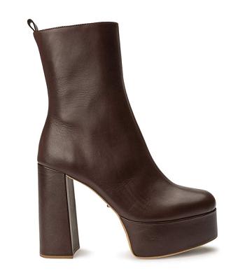 Tony Bianco Tyra Choc Como 12cm Ankle Boots Chocolate | TIEPQ84971