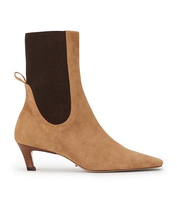 Tony Bianco Verona Butterscotch Suede 5cm Heeled Boots Brown | IEDFL49223