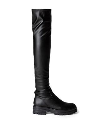 Tony Bianco Wild Black Venezia 4.5cm Combat Boots Black | PIEER70021