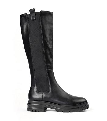 Tony Bianco Winx Black Venice 4.5cm Combat Boots Black | IEICD77425