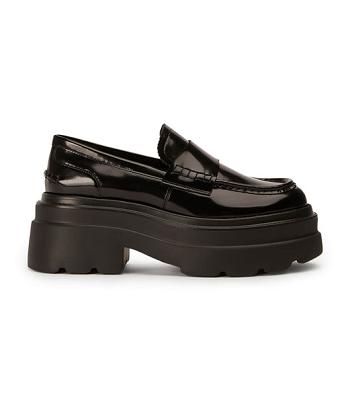 Tony Bianco Zomp Black Hi Shine 7.5cm Loafers Black | IEJBT63364